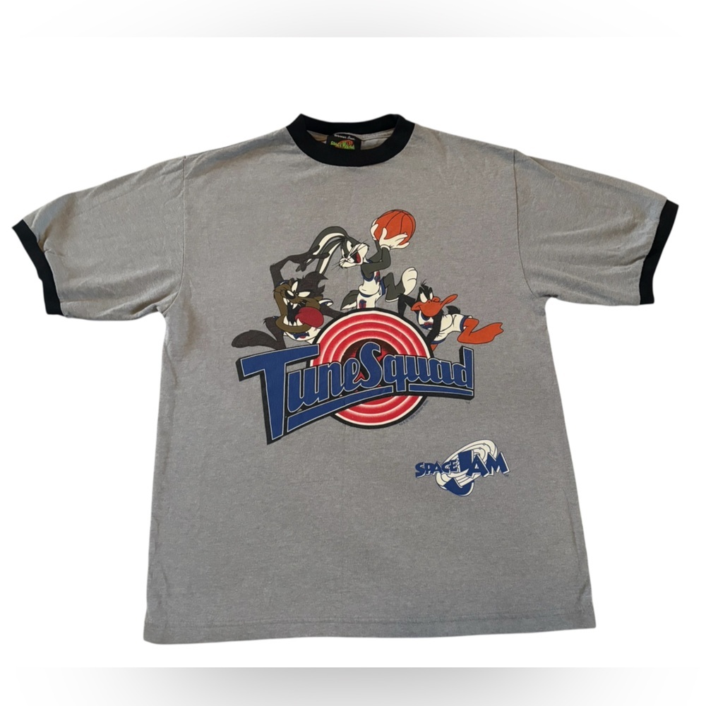 Vintage 1996 Space Jam Tunes Squad Ringer Tee XLG Warner Bros